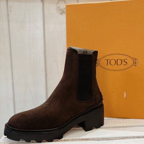 Tod's NWT Suede Slip On Booties in Palissan - Size 8 (Retails for $1,045) - Picture 1 of 6